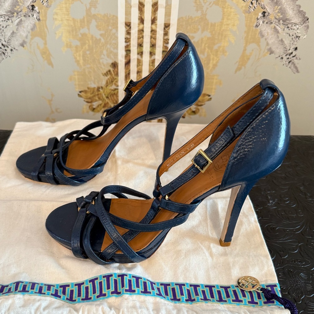 Tory Burch High Heels size 8.5M in French Blue